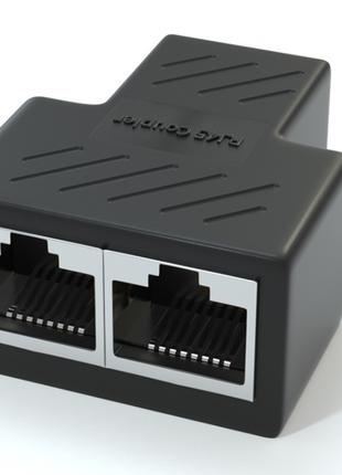Разветвитель RJ45 8P8C мама/2 Х мама RJ45 для разветвления каб...
