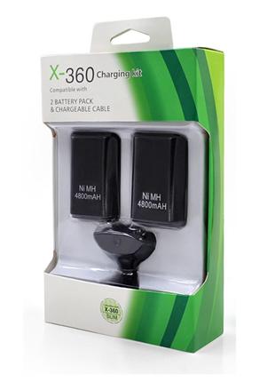 Батарея аккуммулятор 2 ШТУКИ для Xbox 360 4800 mah + USB кабель