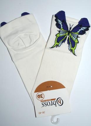 Укороченные носки р.36-40 бабочка 3д бросс bross