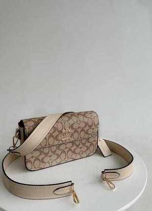 Сумка coach crossbody beige