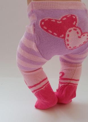 Одяг для ляльки Бебі Бона / Baby Born 40-43 см рожевий колготи...