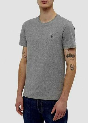Мужская серая футболка polo ralph lauren
