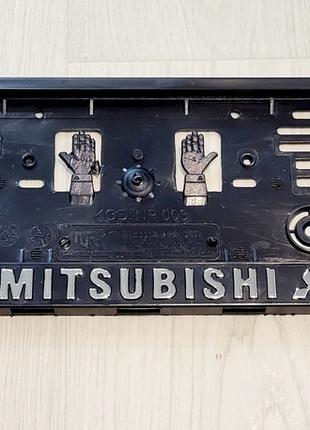 Рамка под номер с надписью Mitsubishi мицубиси, Рамка Черная, ...