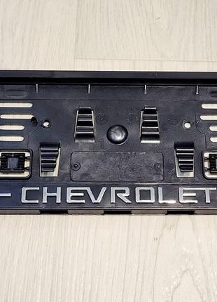 Рамка под номер с рельефной надписью Chevrolet Шевроле Рамка Ч...