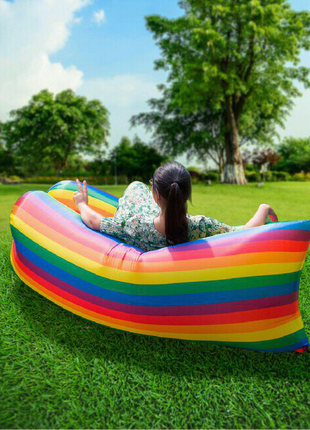 Надувной матрас Ламзак AIR sofa Rainbow Радуга