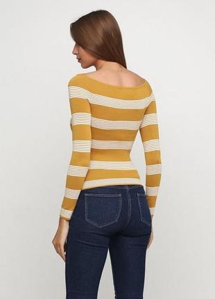 Желто горчичный свитер лонгслив от h&m