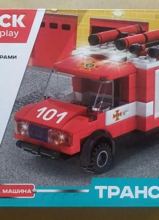 Конструктор iblock транспорт. пожежна машина 187 дет. (pl-921-...