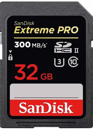 SDXC (UHS-II U3) SanDisk Extreme Pro 32Gb class 10 V90 (R300MB...