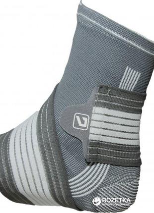 Фіксатор щиколотки LiveUP ANKLE SUPPORT сірий, білий S LS5674-S
