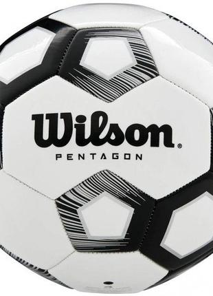М'яч футбольний Wilson Pentagon white/black size 5 WTE8527XB05