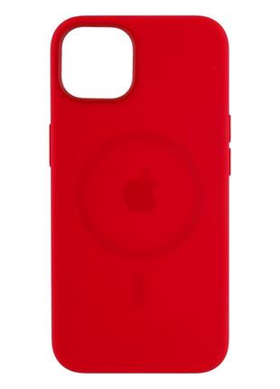 Чехол усиленной защиты MagSafe Silicone для Apple iPhone 13 Red