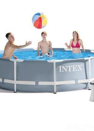 Каркасный семейный круглый бассейн (305*76 см) Intex с фильтр-...