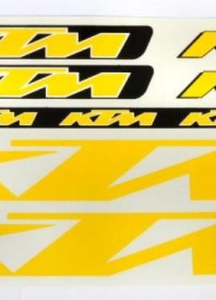 Наклейка KTM на раму велосипеда, жовтий (NAK045)