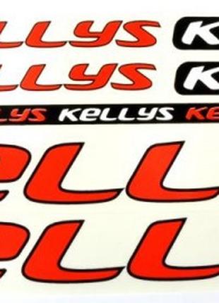 Наклейка Kellys на раму велосипеда, красный (NAK029)