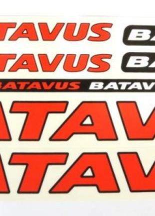 Наклейка Batavus на раму велосипеда, красный (NAK042)