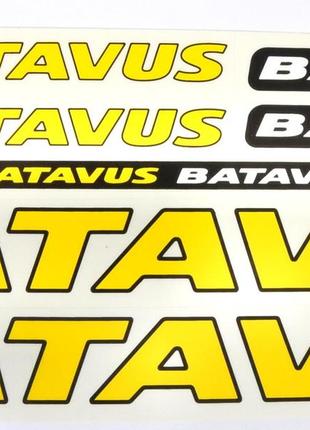 Наклейка Batavus на раму велосипеда, желтый (NAK041)