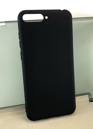 Чехол на Huawei Y6 2018 накладка бампер SMTT силиконовый черный