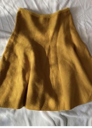 Zara великолепная горчичная мини юбка