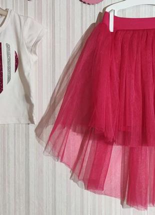 Біло-рожевий ошатний комплект unsa girl р. 4 роки