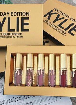 Набор жидких матовых помад кайли дженнер kylie jenner 6 оттенк...
