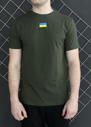 Футболка хаки флаг украины