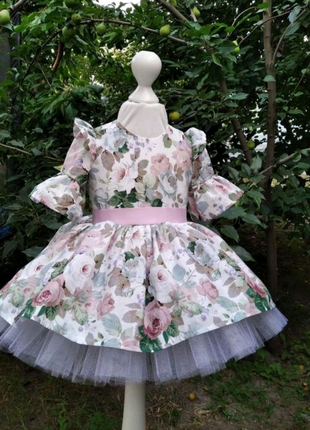 Цветочное платье в цветочек  детское