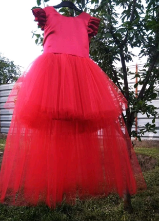 Красное платье для девочки на любой праздник