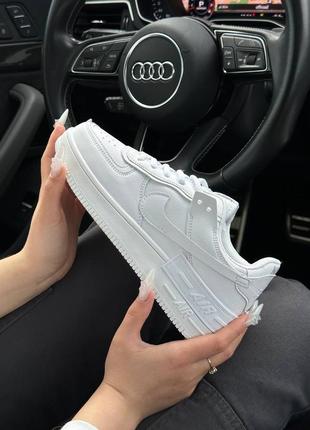 Женские кроссовки nike air force 1 shadow all white