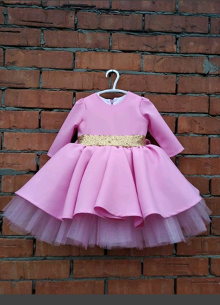 Розовое платье  для девочки