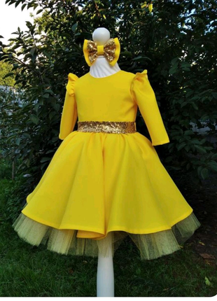 Жёлтое нарядное  платье  на любой праздник