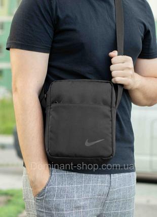Спортивная сумка барсетка через плечо Nike Mon черная тканевая...