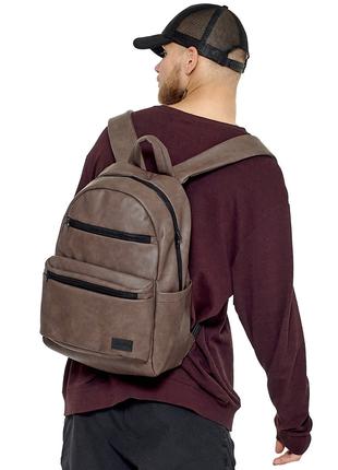 Стильный городской рюкзак мужской из искусственной кожи Sambag...