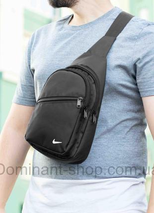 Міська сумка нагрудна слінг Nike logo через плече бананка одно...