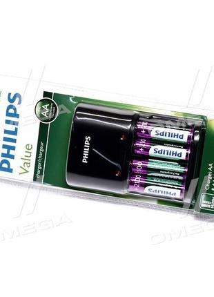 Зарядное устройство 4x AA 2100 Ni-MHmAh (пр-во Philips) SCB149...