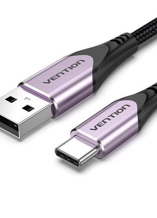 Кабель Vention USB Type C Нейлоновая оплетка USB A - USB C 3A/...
