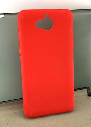 Чехол на Huawei Y5 2017 накладка бампер SMTT силиконовый красный