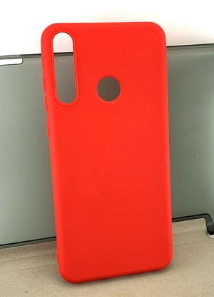 Чехол на Huawei Y6P накладка бампер SMTT силиконовый красный