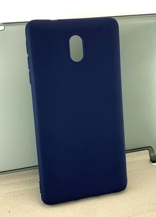 Чехол на Nokia 3 накладка бампер SMTT силиконовый синий