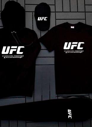 Худі+штани+футболка+кепка UFC чорний