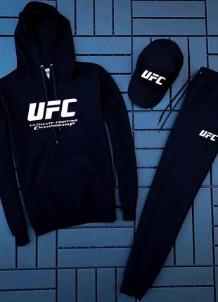 Худі чорний+штани+кепка UFC