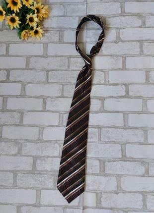 Краватка смугастий коричневий giorgio bosi