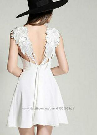 Белое платье ангела для фотосессий