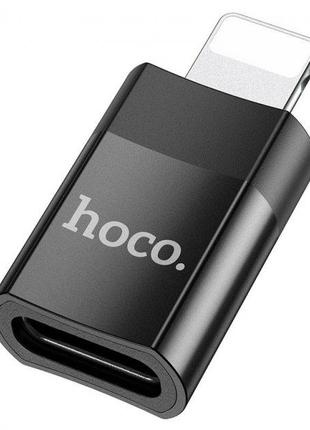 OTG переходник HOCO UA17 USB2.0 Lightning Male to USB Female Ч...