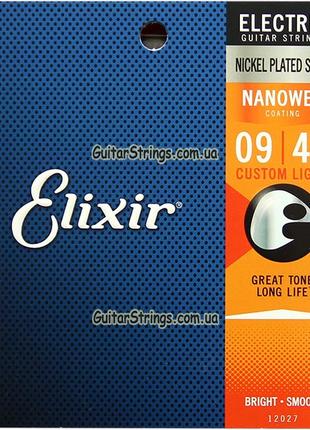 Струны Elixir 12002 Nanoweb Super Light 9-42