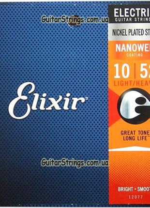 Струны Elixir 12077 Nanoweb Light Heavy 10-52