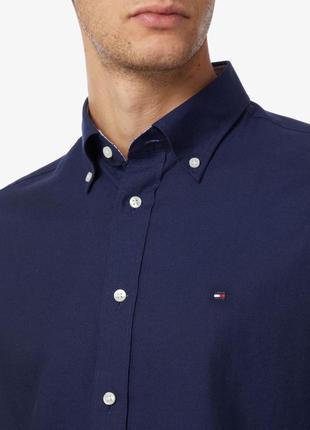 Мужская синяя рубашка tommy hilfiger бренд