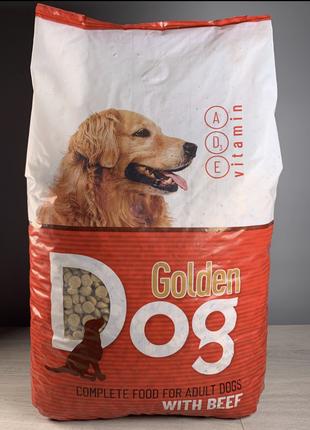 Сухий гранульований корм Golden Dog з яловичиною 10кг