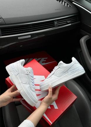 Женские кроссовки nike air force 1 shadow all white