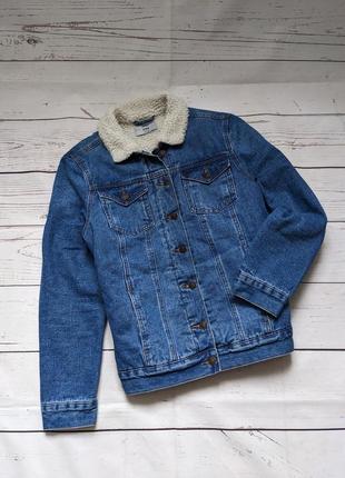 Джинсовая куртка, шарпа, теплая шарпа от denim co