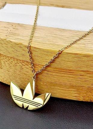 Цепочка с подвеской в стиле adidas позолоченная, медзолото